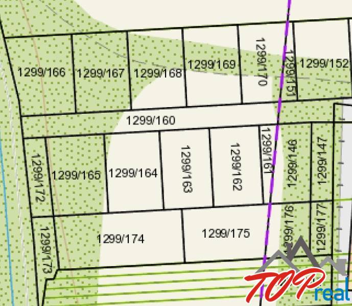 Städtische Grundstücke - Wohnen in Seni mit Parzellennummern, Nutzung zur Wohnraumentwicklung.