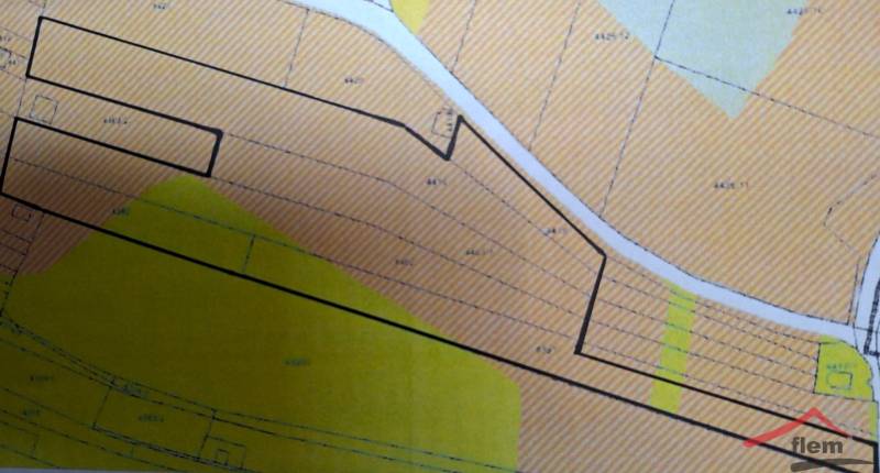 Grundstücksplan im Erholungsgebiet in Vráble in der Straße Vinice.