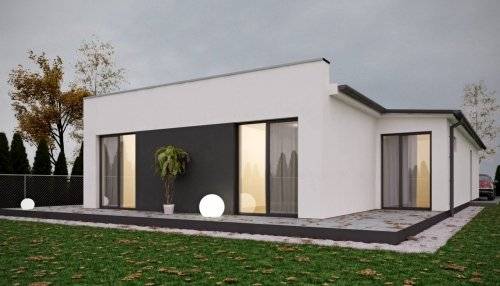 Ein Einfamilienhaus in Trnava mit Rasen und Gehweg, ausgezeichnet mit einer verifizierten Mitgliedschaft.