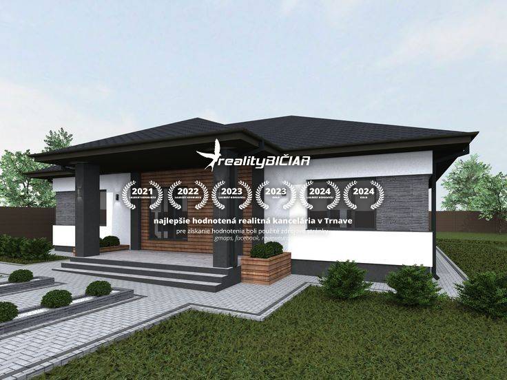 Bungalow auf Wohnbaugrundstücken in Dolné Dubové in der Straße Dolné Dubové, Vorgarten und Treppen.