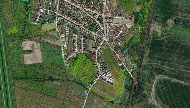 Luftaufnahme der Parzellierung und Urbanisierung im Gebiet Zohor für Grundstücke - Wohnen.