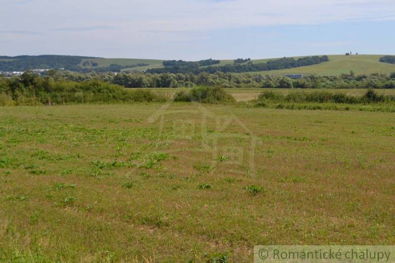 Landwirtschaftliche und forstwirtschaftliche Grundstücke in Šandali mit einer weitläufigen Wiese und entfernten Wäldern.
