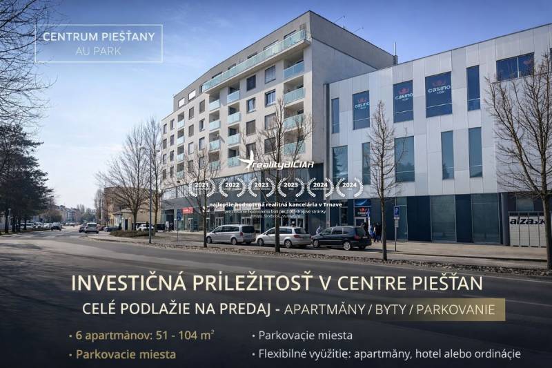 Das Gebäude in der Nitrianska-Straße 755 in Piešťany bietet besondere Immobilien zum Verkauf an.