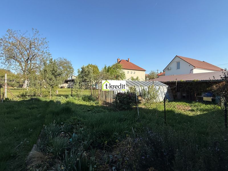 Der Garten des Einfamilienhauses in Zlaté Moravce voller Grün und Bäume.