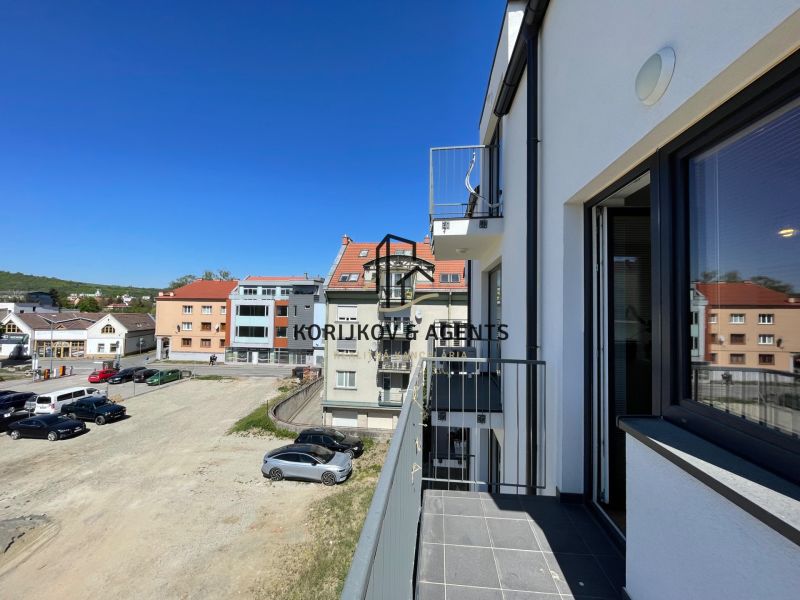 Blick vom Balkon einer 2-Zimmer-Wohnung in der Jarková-Straße in Prešov.