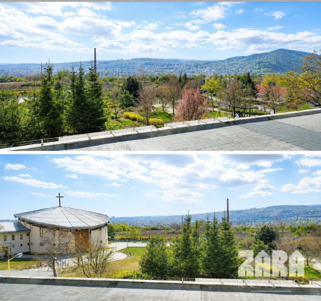Blick auf das Panorama von der Wohnung in der Budapeštianska, Stadtteil Ťahanovce, Košice.