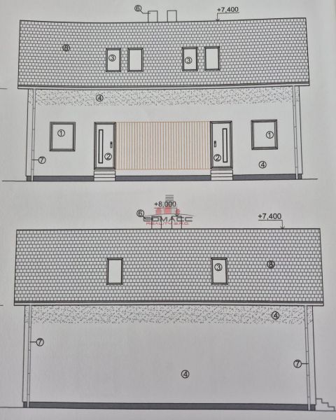 Projekt eines Einfamilienhauses in Sasinkovo in der Sasinkovo-Straße mit einfacher Dachkonstruktion.