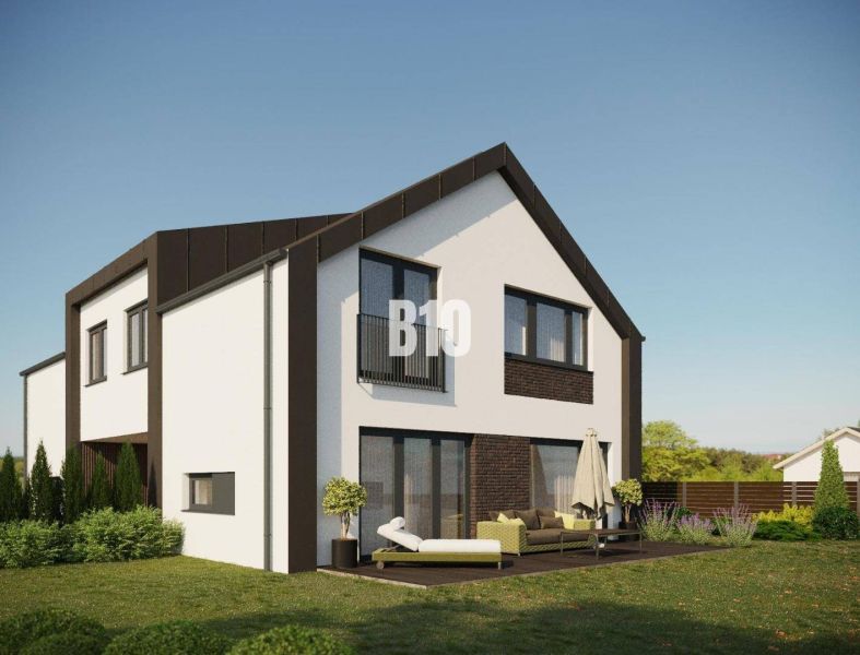 Ein Einfamilienhaus in Marianka, geeignet für Wohnbaugrundstücke mit Terrasse und Grünfläche im Garten.