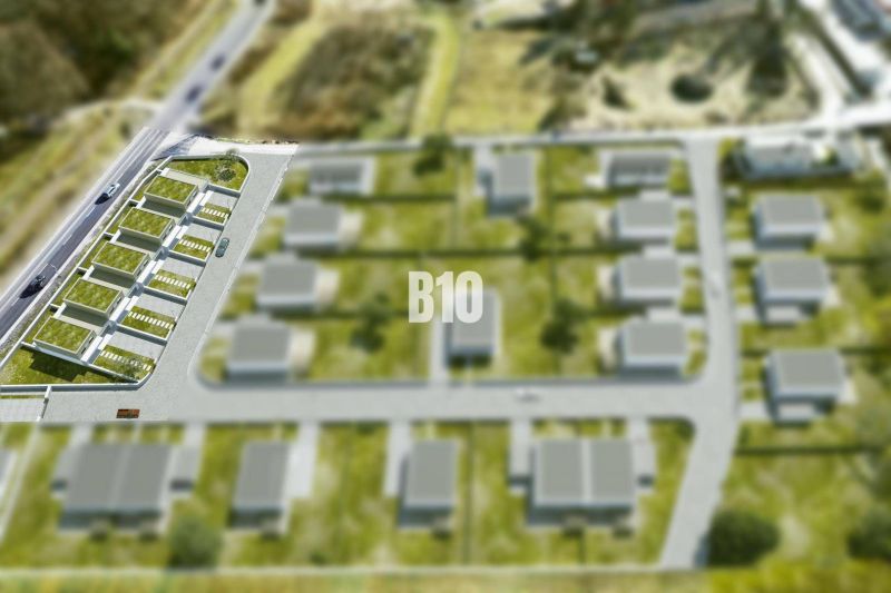 Visualisierung von Grundstücken - Wohnen in Trenčianske Teplice mit Straßeninfrastruktur.