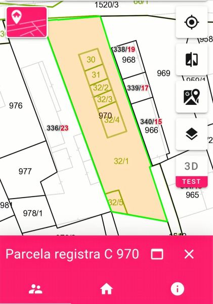 Grundstücksplan in der Štúrova-Straße in Nitrianske Rudno, bestimmt für Wohnbaugrundstücke.