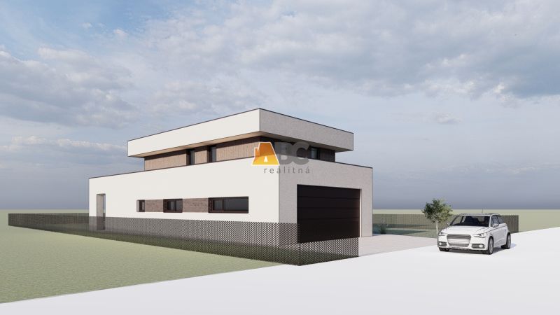 Ein Einfamilienhaus mit moderner Architektur auf einem für Wohnzwecke geeigneten Grundstück in Sliač.