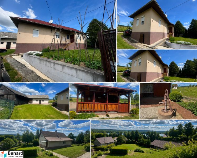 Ein Einfamilienhaus in der Stadt Orlov mit einem geräumigen Garten und Blick auf die umliegende Landschaft.