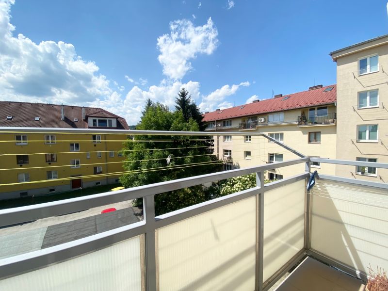 Blick vom Balkon einer 2-Zimmer-Wohnung an der Alešovo nábrežie, Košice - Stadtteil Staré Mesto.