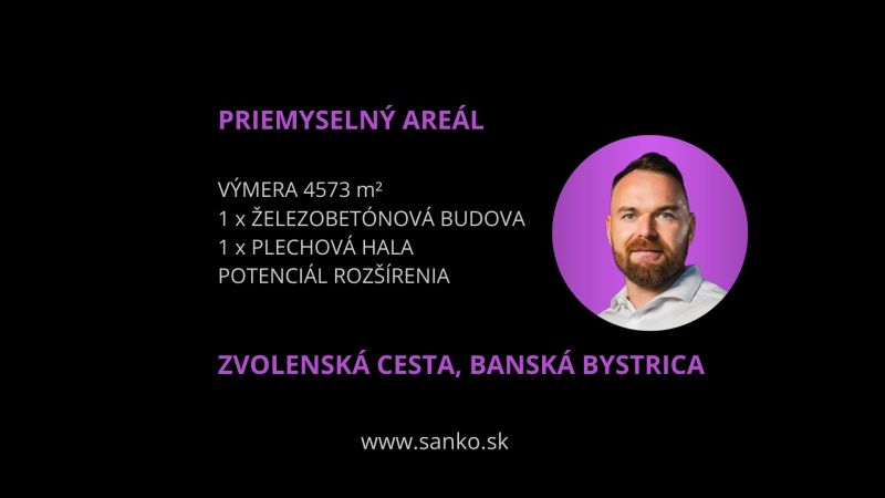 Gewerbegebiet an der Zvolenská-Straße in Banská Bystrica mit Erweiterungspotenzial.