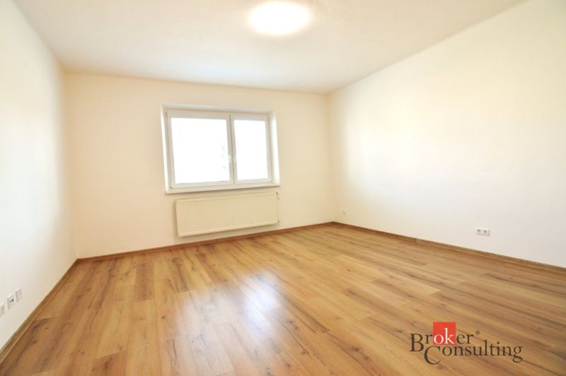 Geräumiges Zimmer mit Holzboden in einer 2-Zimmer-Wohnung.