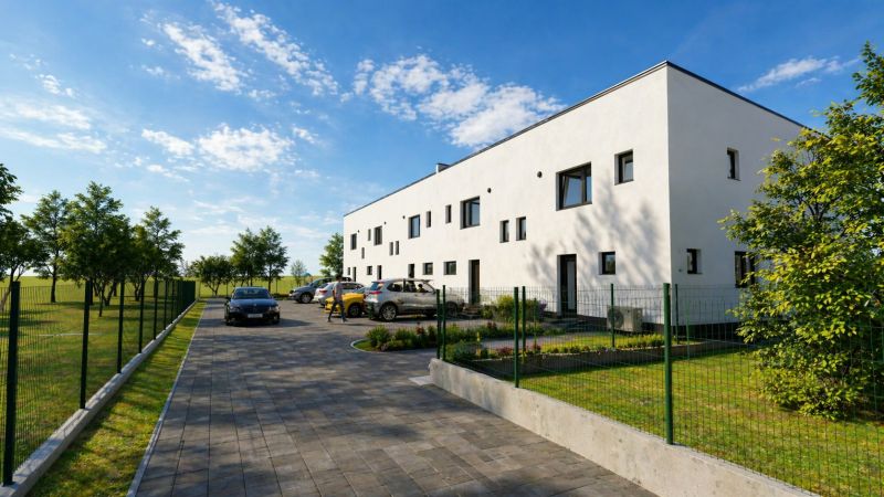 Einfamilienhaus in Nová Polhora in Nová Polhora mit Parkplatz und Grünfläche.