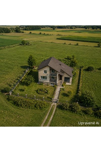 Ein Einfamilienhaus in Kazimír in der Biela-Straße, umgeben von einem grünen Grundstück und Garten.