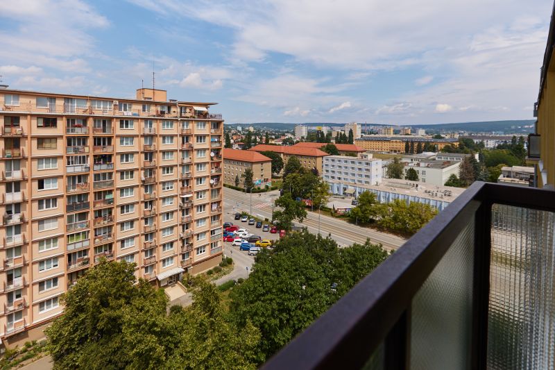 Blick vom Balkon einer 3-Zimmer-Wohnung in der Božena Němcová Straße in Košice - Stadtteil Sever.
