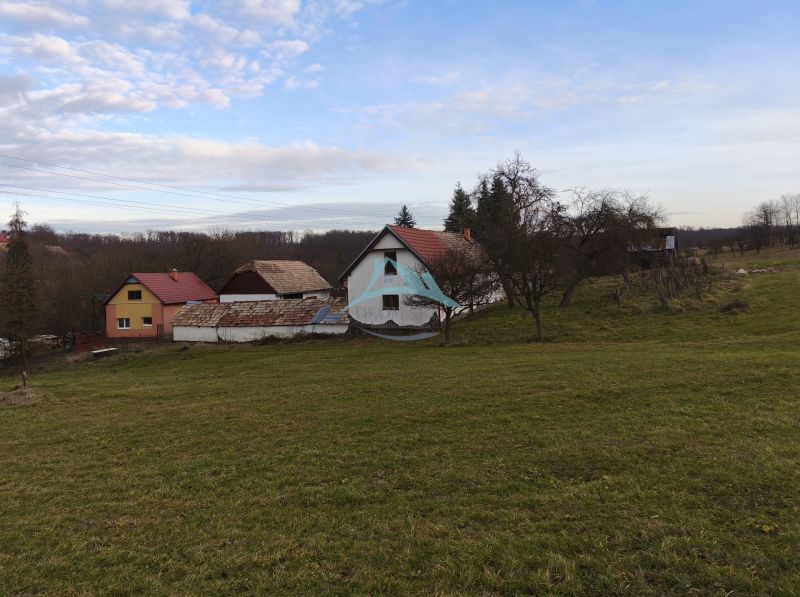 Ein Einfamilienhaus in Dolná Strehová in der Prieloh-Straße, umgeben von einer grünen Landschaft und Bäumen.