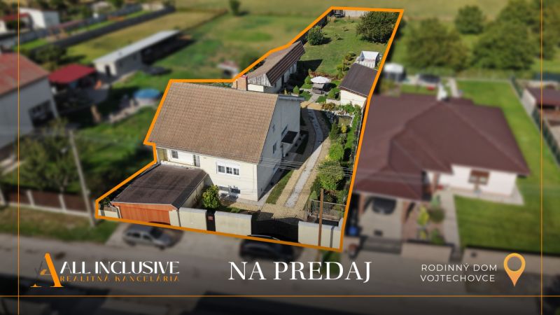 Einfamilienhaus zum Verkauf in Vojtechovce in Nový Život mit geräumigem Garten.
