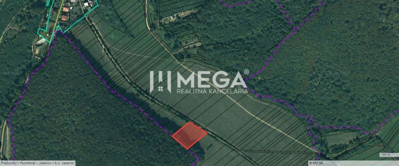 Grundstück im Katastergebiet Jasenov, östlich des Dorfes Jasenov, Besondere Immobilien.