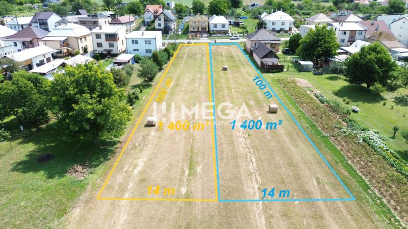 Grundstücke - Wohnen in Jasenov mit einer Fläche von 1400 m², geeignet für den Bau von Häusern.