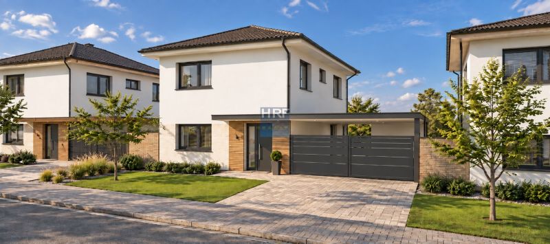 Einfamilienhaus in der Vinohrady-Straße in Senica mit gepflegtem Garten und Zufahrtsweg.