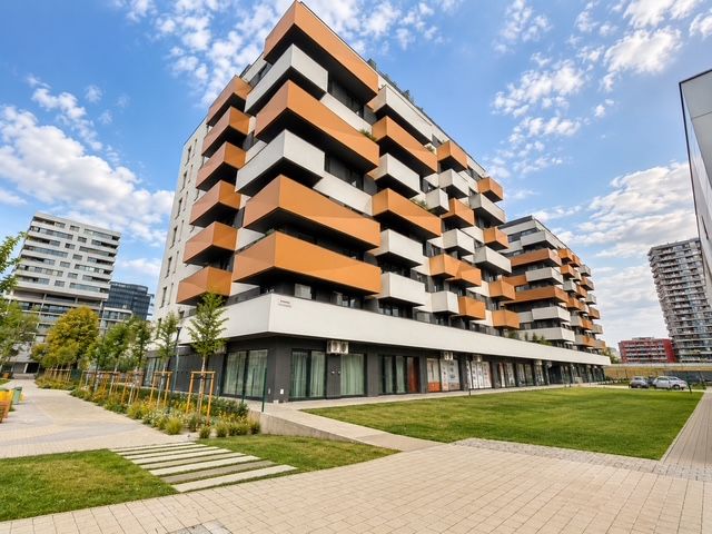 Städtische Architektur am Muchovo námestie in Bratislava, geeignet für Zweizimmerwohnungen.
