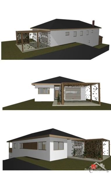 Vizualisierung eines Einfamilienhauses mit Terrasse in der Kategorie Grundstücke - Wohnen in Detva.