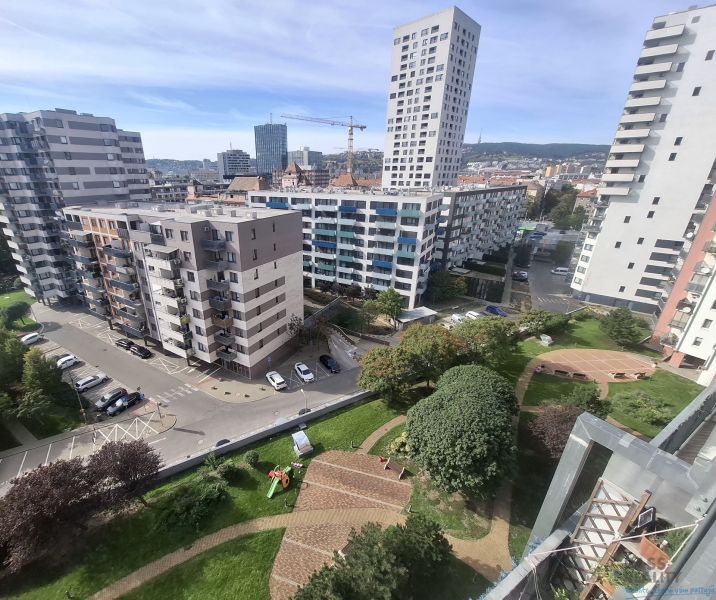 Aussicht von einer 2-Zimmer-Wohnung in der Jégeho-Straße in Bratislava - Ružinov.