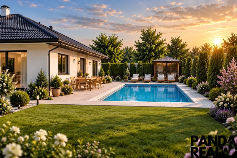 Elegante Terrasse mit Garten und Pool in Čermany, ideal für Grundstücke - Wohnen.